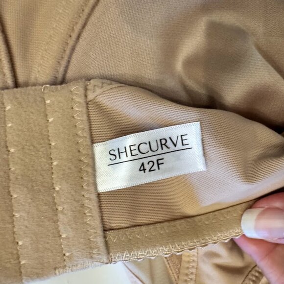 She Curve Women’s Cooling Full Coverage Minimizer Bra Beige Size 42F - Picture 3 of 3